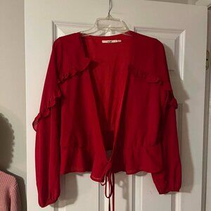 Mi Ami Cropped Blouse Size Medium